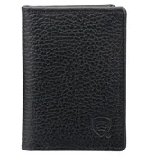Etui na dokumenty i karty - Mały skórzany portfel damski na karty zbliżeniowe RFID z wyciąganym albumem (czarny) - miniaturka - grafika 1