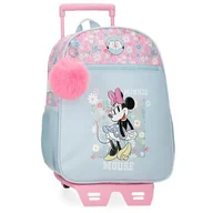Plecaki szkolne i tornistry - Joumma Disney Minnie Happy plecak szkolny z wózkiem niebieski 27x33x11 cm poliester 9,8 l, Niebieski, Talla única, plecak szkolny na kółkach - miniaturka - grafika 1
