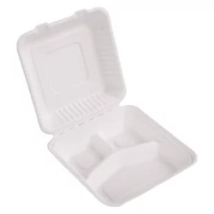 Menu box trójdzielny 235x227 pulpa trzcinowa 50szt - Akcesoria do pakowania - miniaturka - grafika 1
