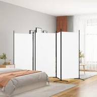 Parawany - Lumarko Parawan 5-panelowy, biały, 433x180 cm, tkanina! - miniaturka - grafika 1