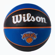 Koszykówka - Piłka do koszykówki Wilson NBA Team Tribute New York Knicks blue rozmiar 7 - miniaturka - grafika 1