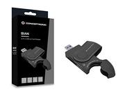 Czytniki kart pamięci - CONCEPTRONIC BIAN04B czytnik kart USB 3.0 4 w 1, SD/SDHC/SDXC x 2, Micro SD/T-Flash x 2 - miniaturka - grafika 1