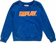 Bluzy dla chłopców - Replay Bluza chłopięca, 482 Eletric Blue, 6 lat - miniaturka - grafika 1