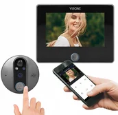 Akcesoria do monitoringu - Cyfrowy Wizjer do Drzwi z Kamerą Czujnik Ruchu Sterowanie Smartfonem Tuya - miniaturka - grafika 1