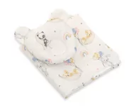 Kołdry i poduszki dla dzieci - Kołderka Z Wypełnieniem I Poduszka Profilowana Miś - Zestaw 2Cz. - Baloniki - miniaturka - grafika 1