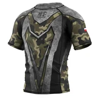 Koszulki sportowe męskie - Rashguard męski z krótkim rekawem na siłownię Extreme Hobby MILITARY - miniaturka - grafika 1