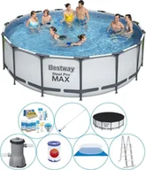 Baseny ogrodowe - Basen kombi - Bestway Steel Pro MAX 457x122 cm okrągły - miniaturka - grafika 1