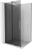 Ścianki i drzwi prysznicowe - Mexen Velar ścianka prysznicowa rozsuwana Walk-in 75 x 200 cm, grafit 8 mm, chrom - 871-075-000-43-01 - miniaturka - grafika 1