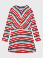 Sukienki i spódniczki dla dziewczynek - United Colors Of Benetton Sukienka codzienna 3FVTCV008 Czerwony Regular Fit - miniaturka - grafika 1