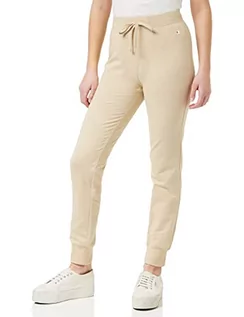 Spodnie damskie - Champion Damskie spodnie dresowe Legacy American Classics Polar C-Logo Prążkowany Mankiet Spodnie dresowe Taupe Brown, L - grafika 1