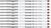Długopisy - Schneider 171002 Slider 710 wkłady do długopisów (technologia ViscoGlide, szerokość kreski XB) 10 sztuk czerwony - miniaturka - grafika 1