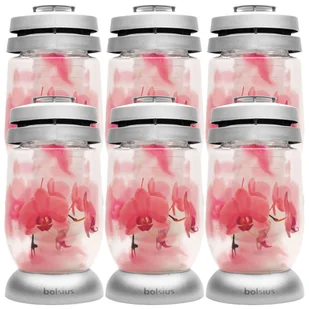 Znicze Bolsius 3S 01 Różowe Kwiaty Wkłady 36H 1,5 Dnia 6 Sztuk - Lampiony i znicze - miniaturka - grafika 1