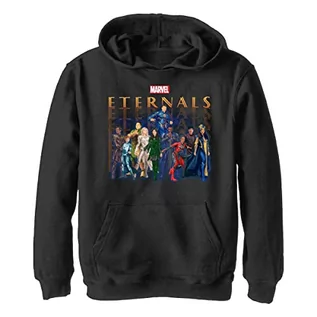 Bluzy dla chłopców - Marvel Eternals chłopięca bluza z kapturem, czarna, S, czarny, S - grafika 1
