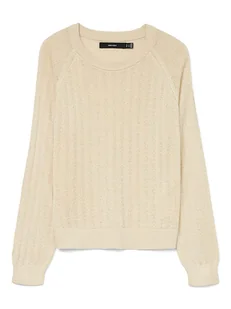 Vero Moda Sweter w kolorze beżowym - Swetry damskie - miniaturka - grafika 1