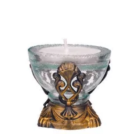 Lampiony i znicze - Znicz szklany otwarty 300 g złoty - miniaturka - grafika 1