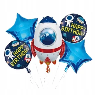 Balony Foliowe Zestaw Kosmos, Rakieta 5 El. - Balony i akcesoria - miniaturka - grafika 1