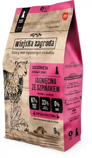 Wiejska Zagroda, Puppy, jagnięcina ze szpinakiem - 9 kg Dostawa GRATIS! - Sucha karma dla psów - miniaturka - grafika 1