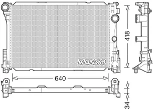 Chłodnica, układ chłodzenia silnika Denso DRM17049 - Układ chłodzenia - akcesoria - miniaturka - grafika 1