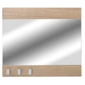 Wieszaki i stojaki - Wieszak na ubrania LOCO Leida z lustrem, biały, 60x65x5 cm - miniaturka - grafika 1