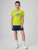 Kąpielówki dla chłopców - 4F Spodenki plażowe boardshorty chłopięce - granatowe 146/152 (10-12 lat) - miniaturka - grafika 1