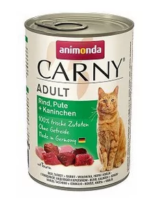 ANIMONDA Cat Carny Adult smak: wołowina, indyk i królik 6x400g - Mokra karma dla kotów - miniaturka - grafika 1