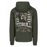 Odzież taktyczna i umundurowanie - Pitbull bluza rozpinana z kapturem PITBULL Tricot Terry 280 Troublemaker '25 - Old Green XXL - miniaturka - grafika 1