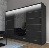 Szafy - Szafa przesuwna SYCYLIA LED 253 Kolor do wyboru - miniaturka - grafika 1