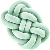 Poduszki dekoracyjne - Poduszka Pleciona Supeł Knot Pillow Węzeł Miętowa - miniaturka - grafika 1