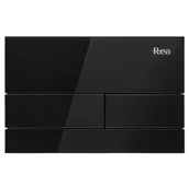 Stelaże i zestawy podtynkowe do WC - Rea Przycisk typu T do stelaża podtynkowego WC Czarne Szkło - miniaturka - grafika 1