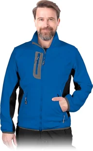 BLUZA Z POLARU OCHRONNA LHOLLMAN LH-FMN-P; NIEBIESKO-CZARNO-SZARY (M) - Odzież robocza - miniaturka - grafika 1