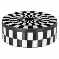 Dekoracje domu - RICHMOND pojemnik dekoracyjny NORE biało-czarny - miniaturka - grafika 1