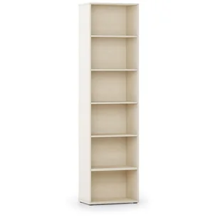 Biblioteka INTEGRO wyższa, 2300 x 600 x 400 mm, 5 półek, brzoza - Meblościanki - miniaturka - grafika 1