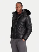 Kurtki męskie - Guess Kurtka zimowa M5BL2F W1050 Czarny Regular Fit - miniaturka - grafika 1