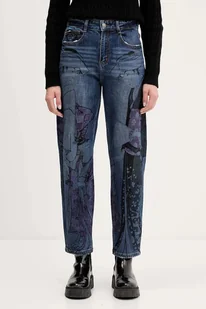 Desigual jeansy SAMURAI damskie high waist 25WWDD03 - Spodnie damskie - miniaturka - grafika 1