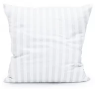 Pościel - Poszewka adamaszkowa 70x80 Tivoli biała paski 1 cm na zakład 20cm 140 g/m2 satynowo atłasowa - miniaturka - grafika 1