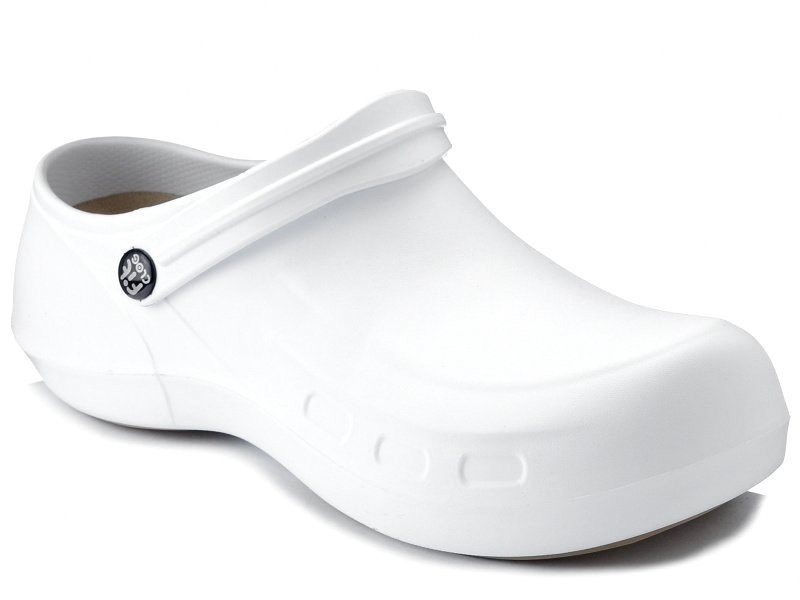 Klapki medyczne piankowe lekkie ogrodowe FitClog Power 003 białe-42