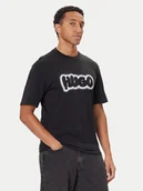 Koszulki męskie - HUGO T-Shirt Nulibax 50549155 Czarny Regular Fit - miniaturka - grafika 1