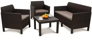 Bazkar Zestaw mebli ogrodowych 65x65x75cm ORLANDO SET brąz/taupe BK-CU228017 - Meble ogrodowe - miniaturka - grafika 1