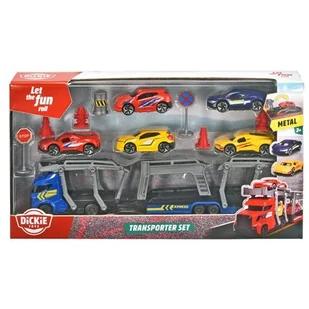 Dickie Toys City Zestaw z lawetą i autami - Samochody i pojazdy dla dzieci - miniaturka - grafika 1