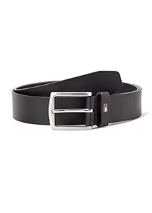 Tommy Hilfiger Pasek męski New Denton 3,5 skórzany pas, czarny - Paski - miniaturka - grafika 1