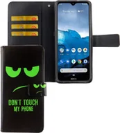 Etui i futerały do telefonów - Etui na telefon komórkowy Nokia 6.2 z klapką i kieszenią na kartę Nie dotykaj mojego telefonu - miniaturka - grafika 1