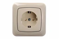 Gniazdka elektryczne - SOCKET SINGLE BEIGE LIREGUS - miniaturka - grafika 1