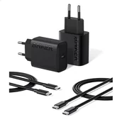 Ładowarki do telefonów - Ładowarka Anker 25W kabel USB-C 2szt komplet - miniaturka - grafika 1