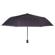 Parasole - Parasol męski Perletti Time półautomatyczny składany brązowy wzór krata - miniaturka - grafika 1