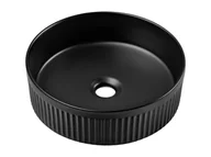 Umywalki - Umywalka nablatowa Comad Beyond 36 cm okrągła czarny mat - miniaturka - grafika 1