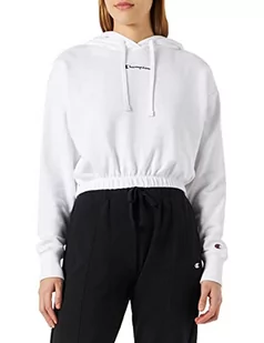 Champion Damska bluza z kapturem Legacy American Classics Powerblend Terry małe logo Boxy, biała, XXL - Bluzy damskie - miniaturka - grafika 1