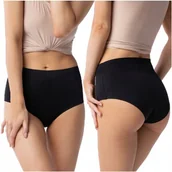 Majtki damskie - Julimex Majtki Damskie Bezszwowe Figi Wysoki Stan Amber Maxi L - miniaturka - grafika 1