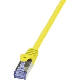 LogiLink Kabel sieciowy CQ3077S CAT 6A S/FTP AWG 26/7 RJ45 5 m Żółty - Patchcordy - miniaturka - grafika 1