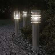 Lampy ogrodowe - Lampa ogrodowa na słupku, srebrna, 60 cm, stal nierdzewna Lumarko! - miniaturka - grafika 1