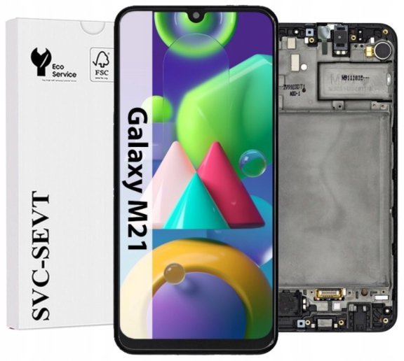 UTS-Group Wyświetlacz Do Samsung Galaxy M21 M215 Ramka Oryginał LCD Ekran